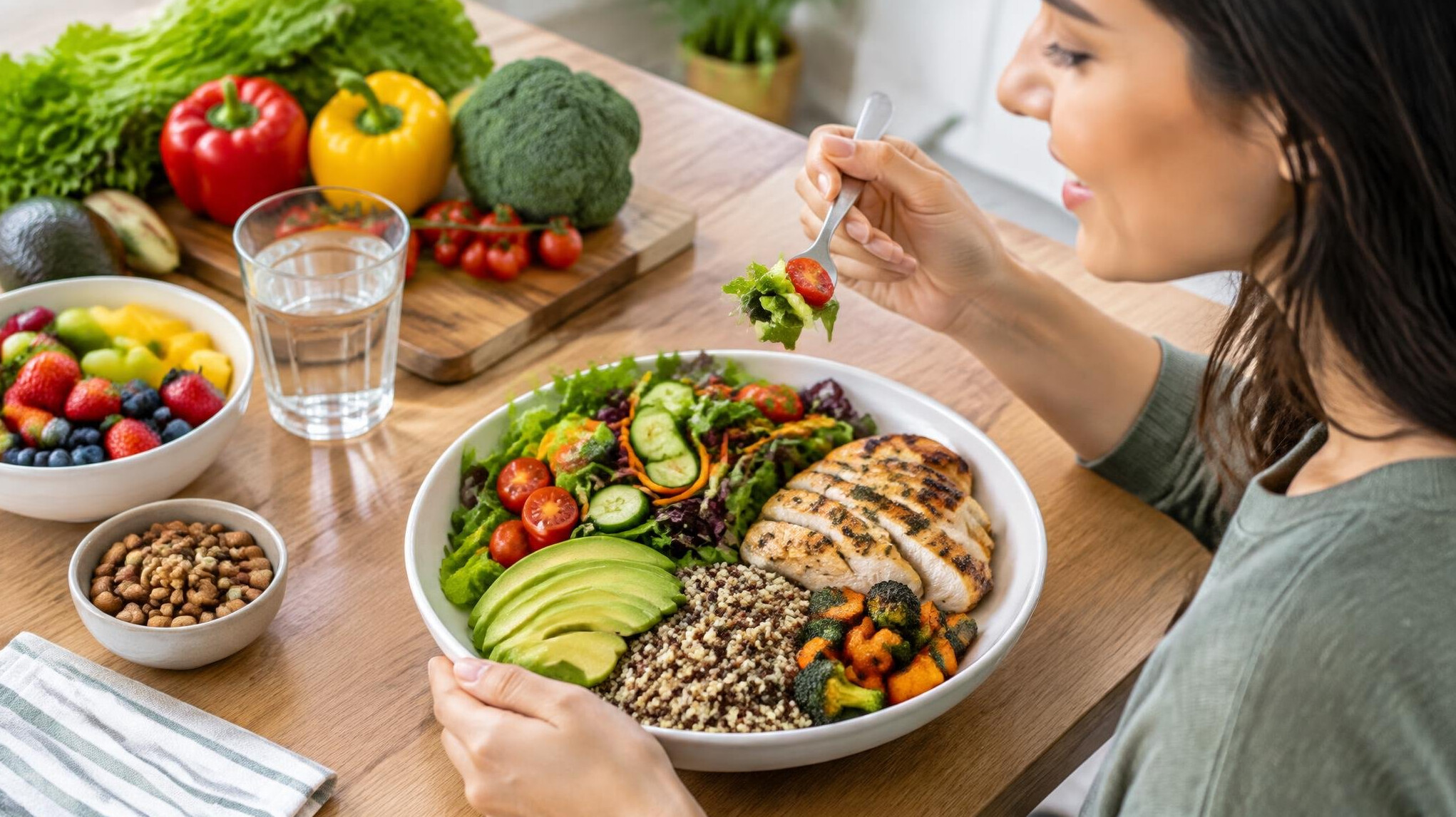 healthy balanced meal plate